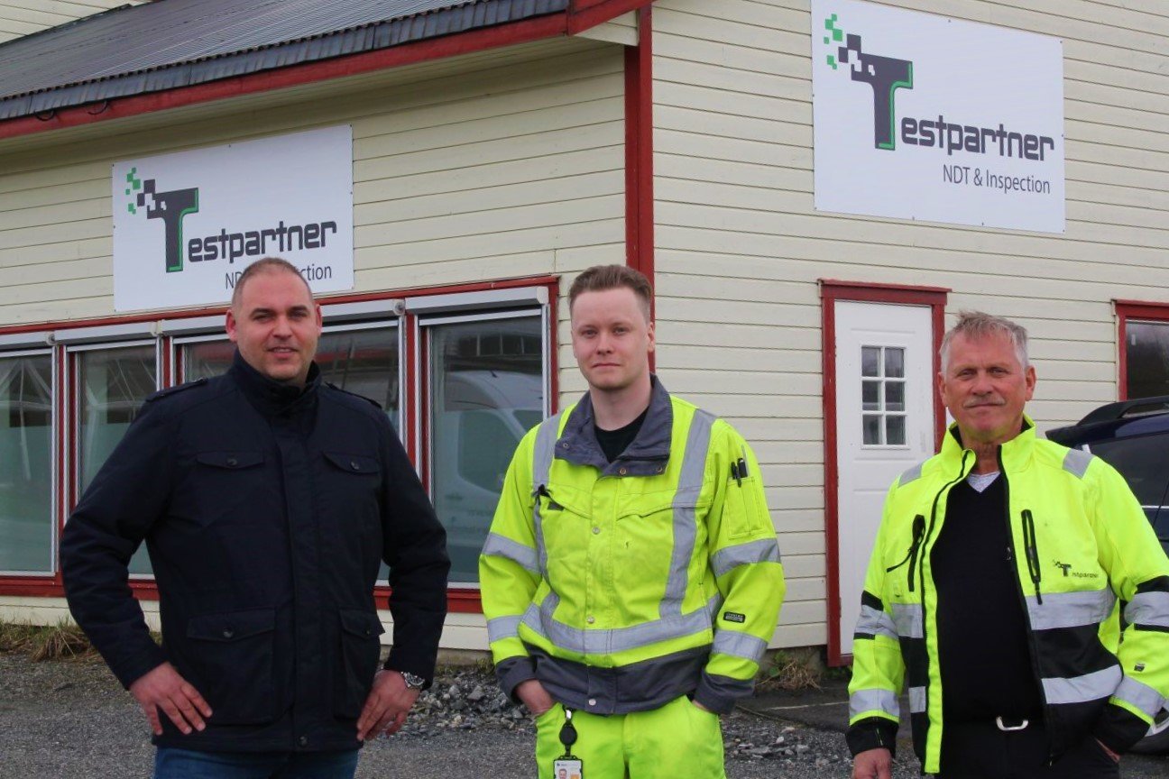 Tre menn fra selskapet Testpartner.
