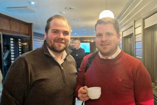 Lars Bjørkli, Hammerfest Næringsforening, og Tom Eirik Lysmen Jakobsen fra Horisont Energi.
