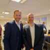 Ordfører i Hammerfest Terje Rogde og leder for Hammerfest LNG, Melkøya Rasmus Finnerup Wille, Equinor. Foto: Arctic Energy Partners