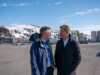 Kjell Giæver og Terje Aasland fra et besøk på Polarbase i 2024. 