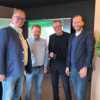 Ordfører i Hammerfest kommune deltok på årsmøtet. Foreningen har hovedkontor i Hammerfest og ble stiftet der i 1997. Fra venstre: Geir Seljeseth, Svend Ingvar Hoel Larsen, Kjell Giæver og Terje R