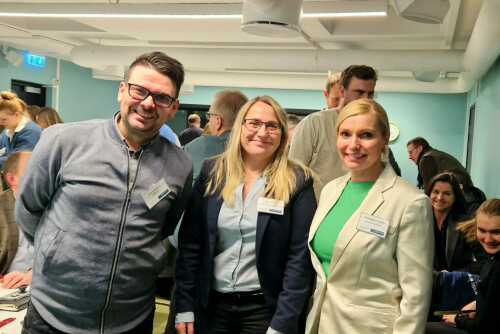 Magnus Mæland, Orinor, fylkesråd Karin Eriksen og Nina K. Jonassen, Arctic Energy Partners, på fu
