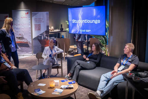 Studentene fikk stor plass på konferansen.