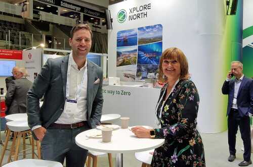 Erik J. Lilland, CompEdge, og Marit Hansen, Hammerfest havn. 
