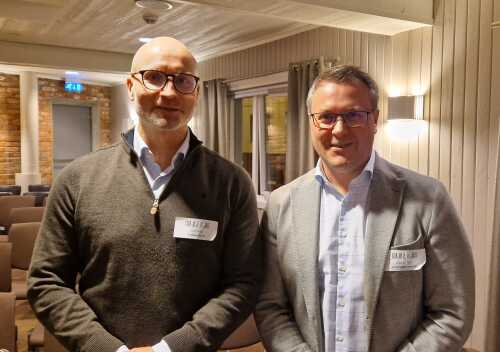 Andreas Wulff, Vår Energi, og Knut Vidar Larsen, Equinor, deltok i panelsamtale om fremtidens petroleumsnæring i nord.